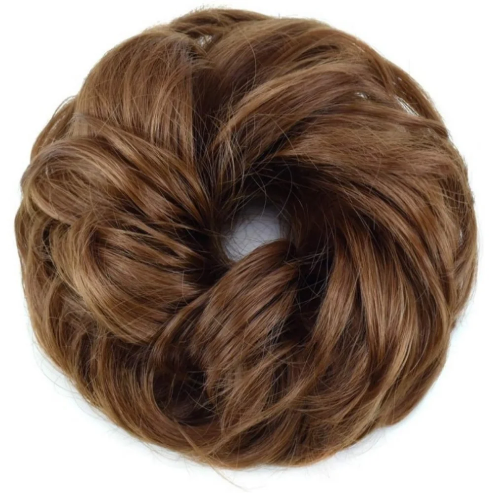 Blooming Hair Light Brown Messy Bun Extens…